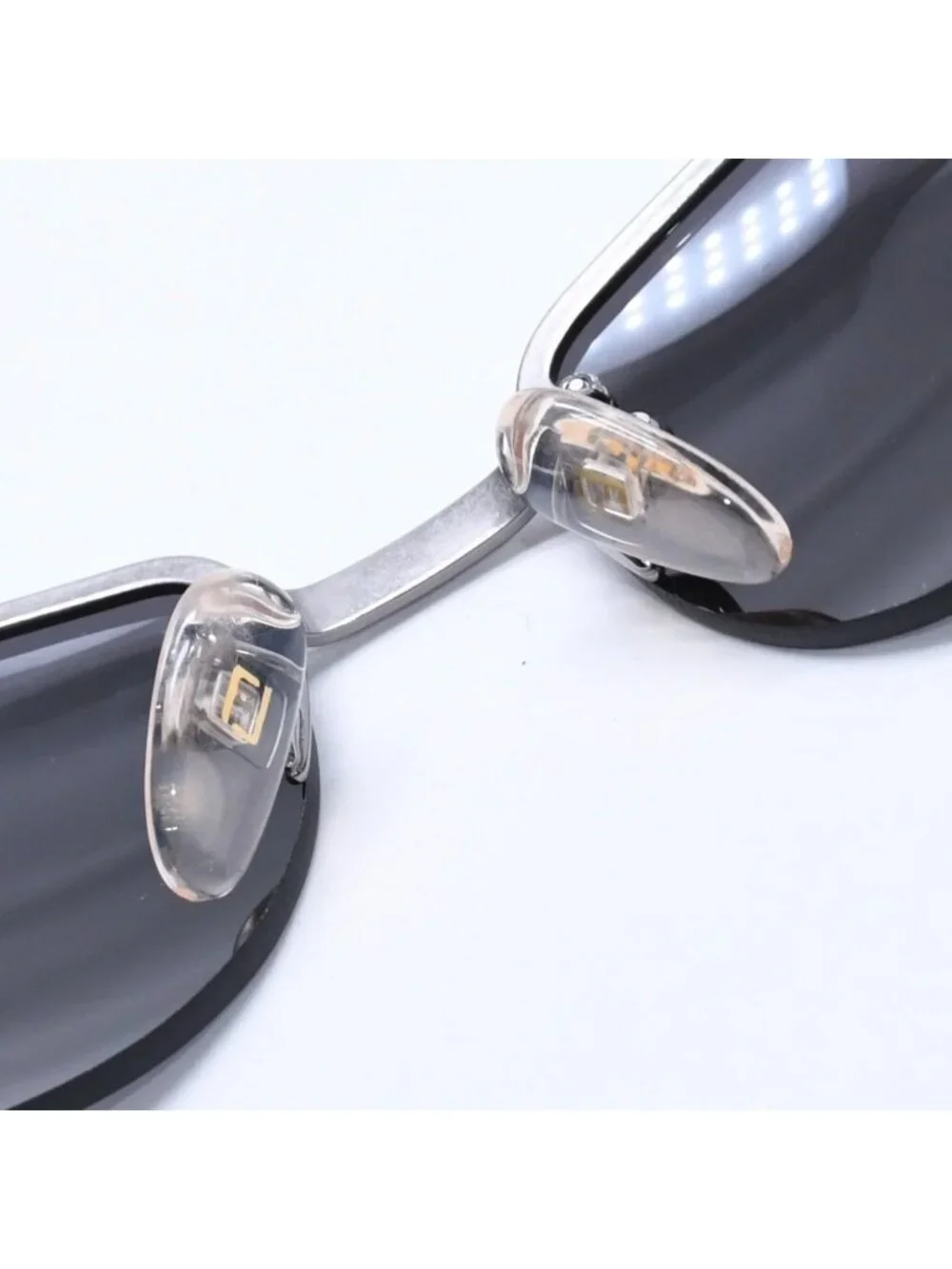 Fendi Half Rim Sunglasses Eyewear 060 Belt Temple Black